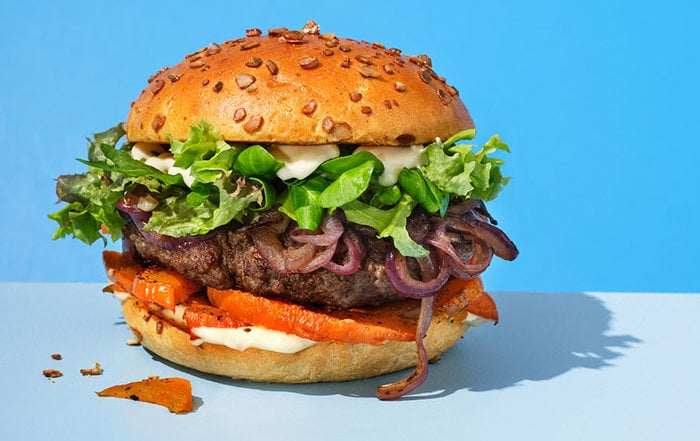 Smokey sweet potato burger