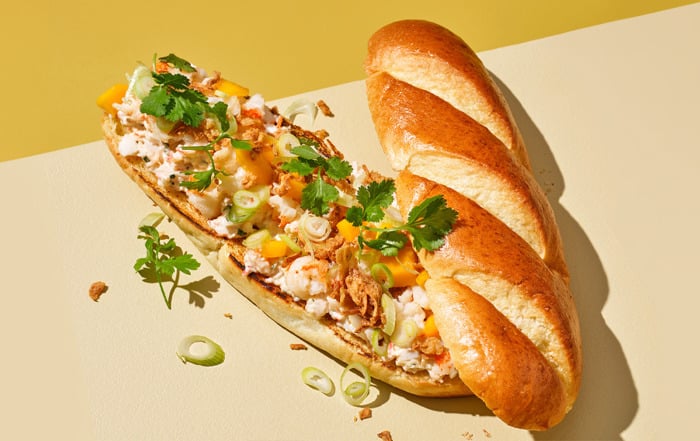 Crispy Crab Potato Baguette