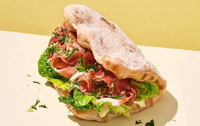 Folded Romana Pinsa Serrano Lime