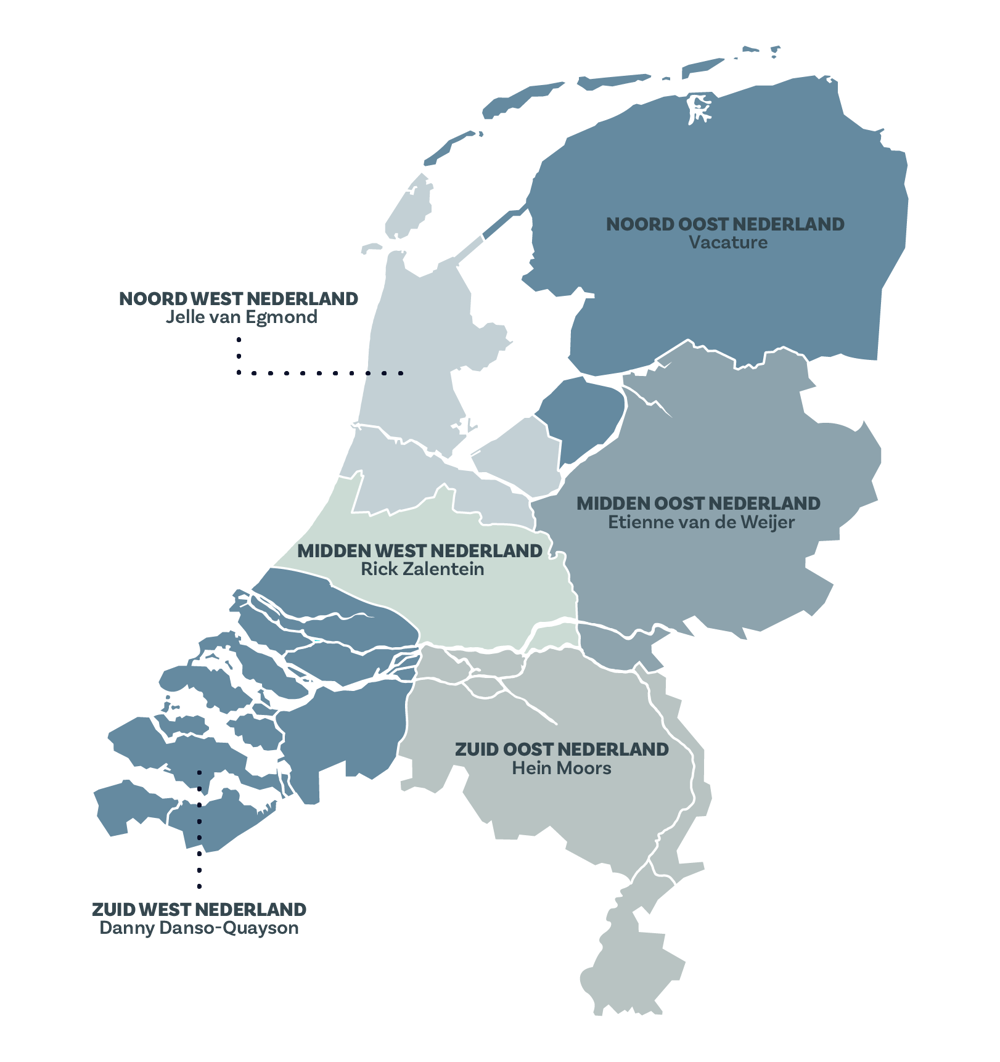regio's sales Pastridor Nederland